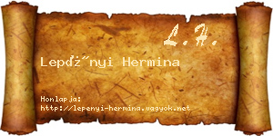 Lepényi Hermina névjegykártya